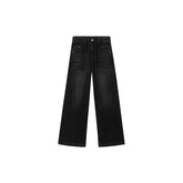 Women's Bleached High Waist Wide Leg Jeans